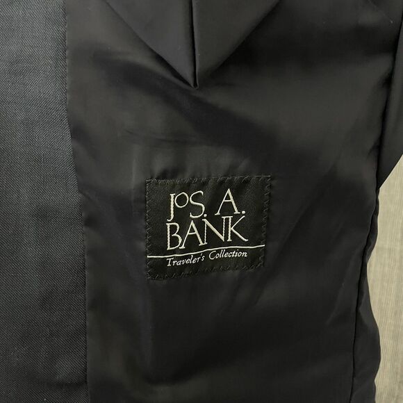 Jos. A. Bank 41L - W30 x L32 Blue 100% Wool 2-Button Single-Vent 2-Piece Suit - Picture 7 of 16